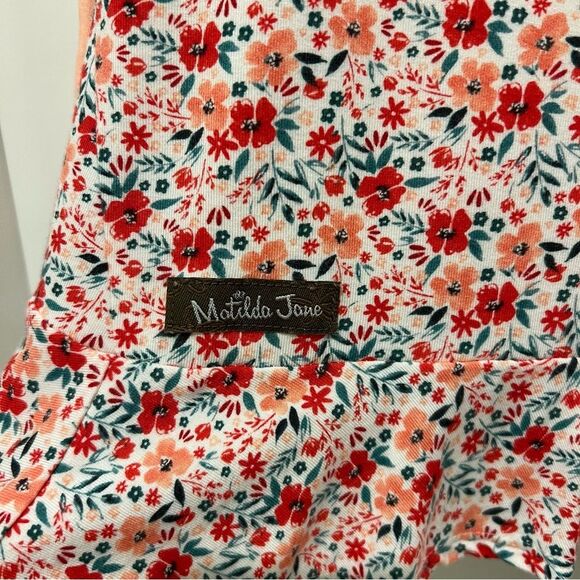 Matilda Jane Women's Sing It Out Tunic Top Peachy Pink Floral Long Sleeve Large - Picture 9 of 12